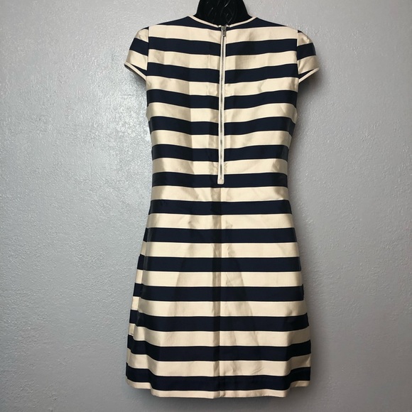 DOLCE VITA navy & gold striped nautical dress Sz XS - Picture 3 of 10